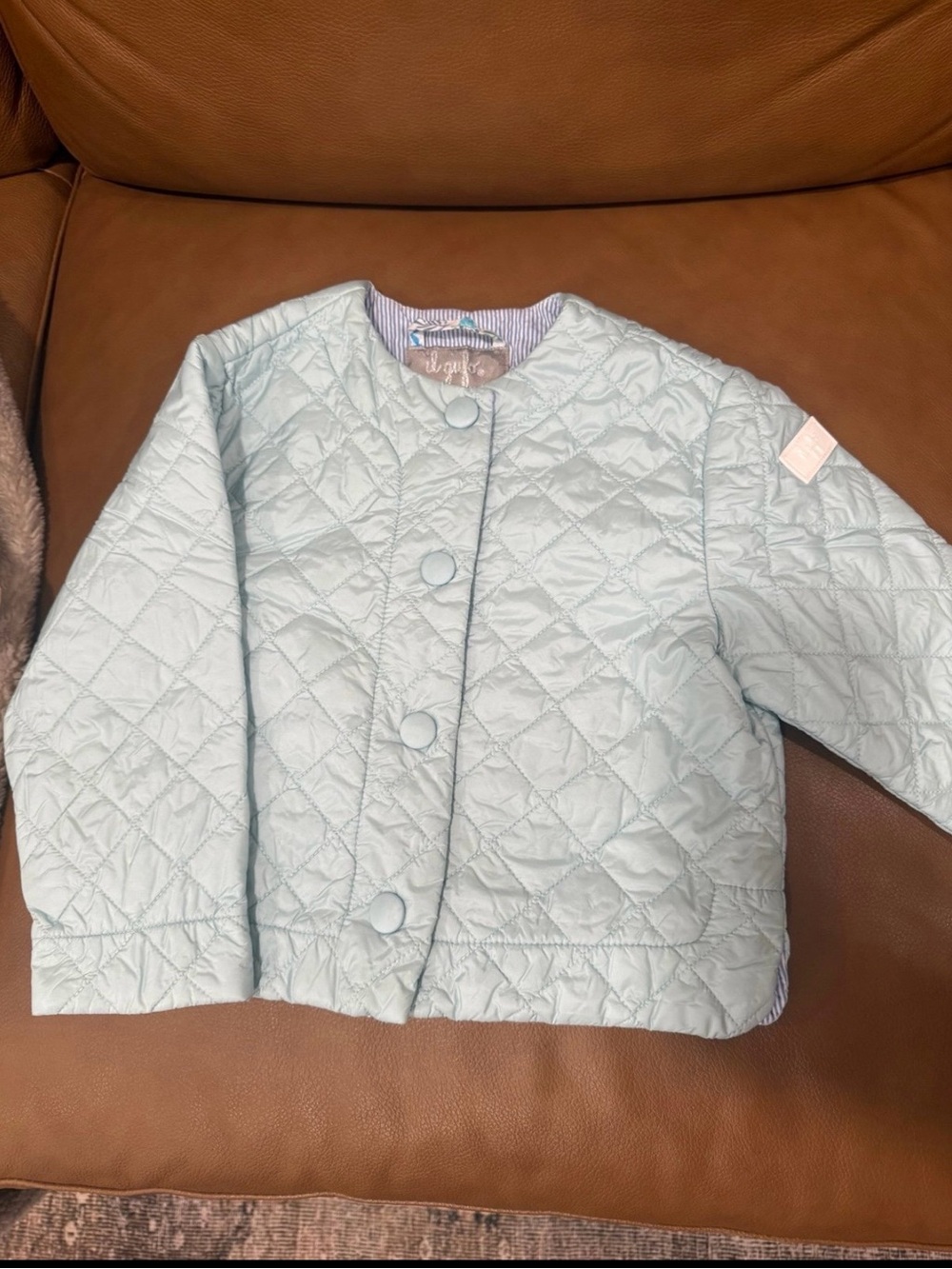 Il Gufo - Light Teal Quilted kids Jacket